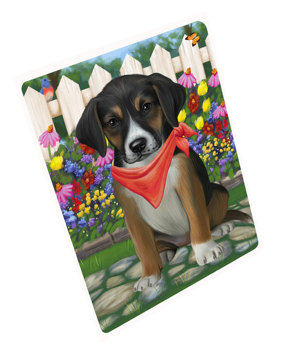 Spring Floral American English Foxhound Dog Cutting Board - For Kitchen - Scratch & Stain Resistant - Designed To Stay In Place - Easy To Clean By Hand - Perfect for Chopping Meats, Vegetables, CA83504