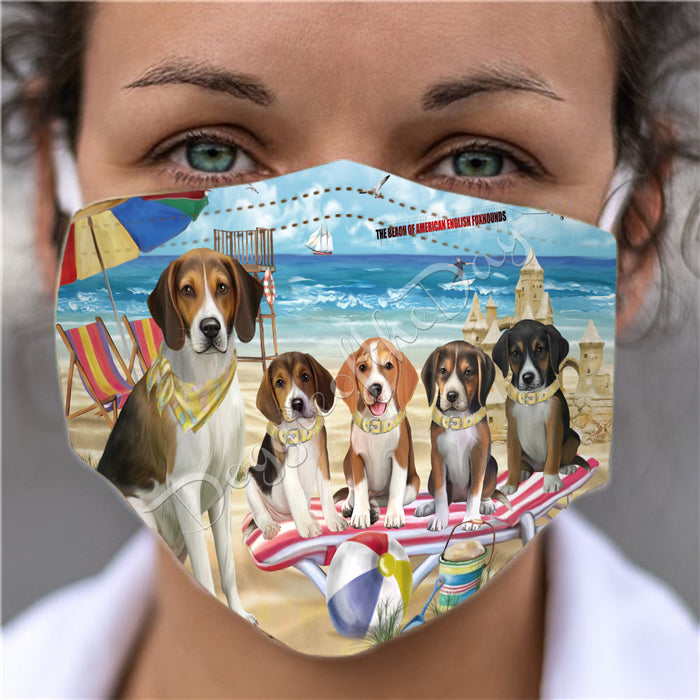 Pet Friendly Beach American English Foxhound Dogs Face Mask FM49062