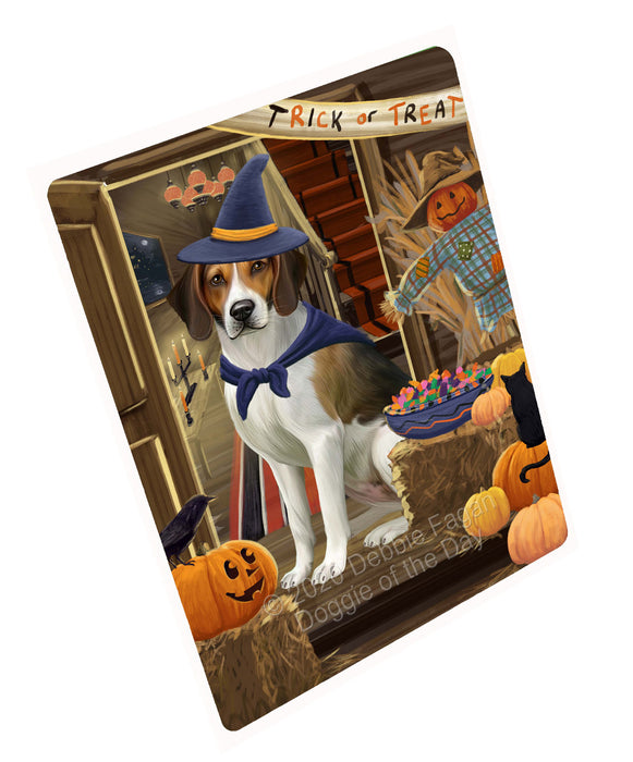 Enter at Your Own Risk Halloween Trick or Treat American English Foxhound Dogs Refrigerator/Dishwasher Magnet - Kitchen Decor Magnet - Pets Portrait Unique Magnet - Ultra-Sticky Premium Quality Magnet RMAG111413