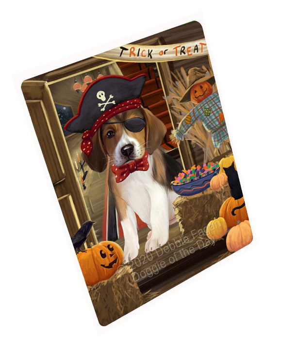 Enter at Your Own Risk Halloween Trick or Treat American English Foxhound Dogs Refrigerator/Dishwasher Magnet - Kitchen Decor Magnet - Pets Portrait Unique Magnet - Ultra-Sticky Premium Quality Magnet RMAG111428
