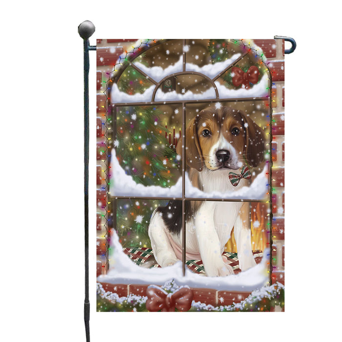 Please come Home for Christmas American English Foxhound Dog Garden Flags Outdoor Decor for Homes and Gardens Double Sided Garden Yard Spring Decorative Vertical Home Flags Garden Porch Lawn Flag for Decorations GFLG68832
