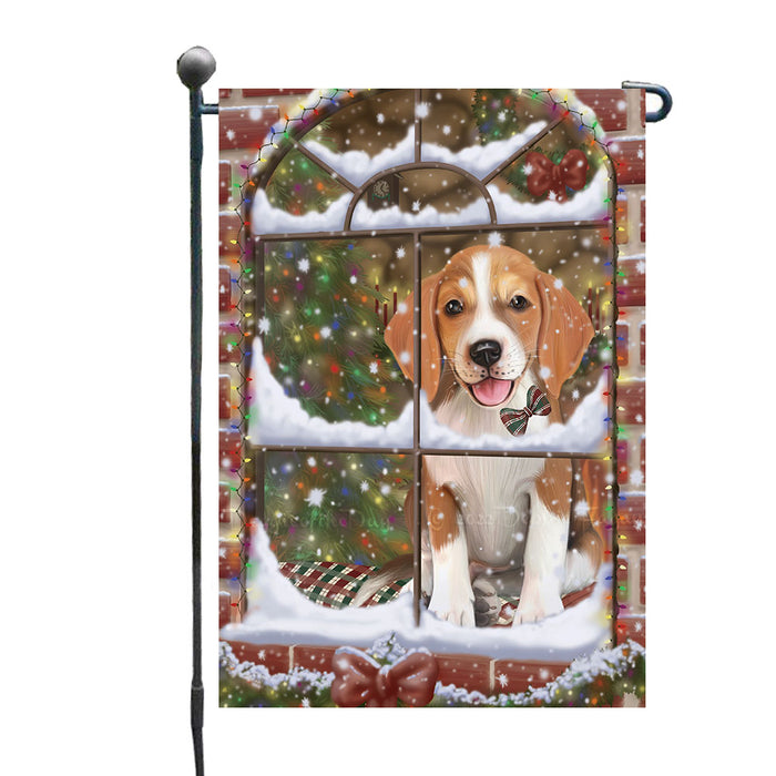 Please come Home for Christmas American English Foxhound Dog Garden Flags Outdoor Decor for Homes and Gardens Double Sided Garden Yard Spring Decorative Vertical Home Flags Garden Porch Lawn Flag for Decorations GFLG68834