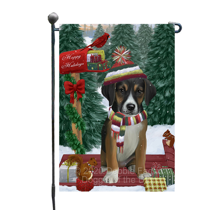 Christmas Woodland Sled American English Foxhound Dog Garden Flags Outdoor Decor for Homes and Gardens Double Sided Garden Yard Spring Decorative Vertical Home Flags Garden Porch Lawn Flag for Decorations GFLG68368