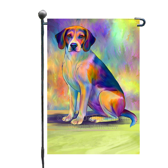Personalized Paradise Wave American English Foxhound Dog Custom Garden Flags GFLG-DOTD-A59997