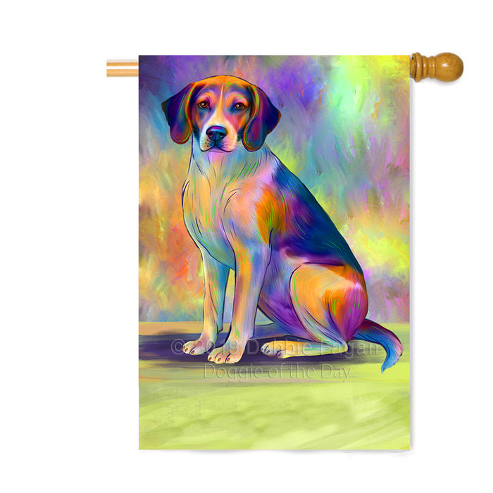 Personalized Paradise Wave American English Foxhound Dog Custom House Flag FLG-DOTD-A60053