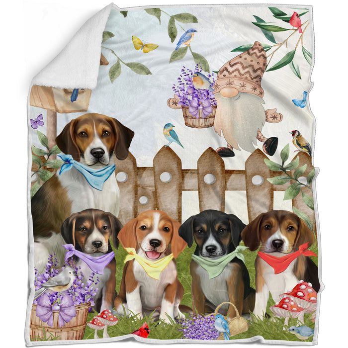 American English Foxhound Blanket: Explore a Variety of Designs, Cozy Sherpa, Fleece and Woven, Custom, Personalized, Gift for Dog and Pet Lovers