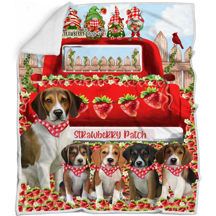 American English Foxhound Bed Blanket, Explore a Variety of Designs, Custom, Soft and Cozy, Personalized, Throw Woven, Fleece and Sherpa, Gift for Pet and Dog Lovers