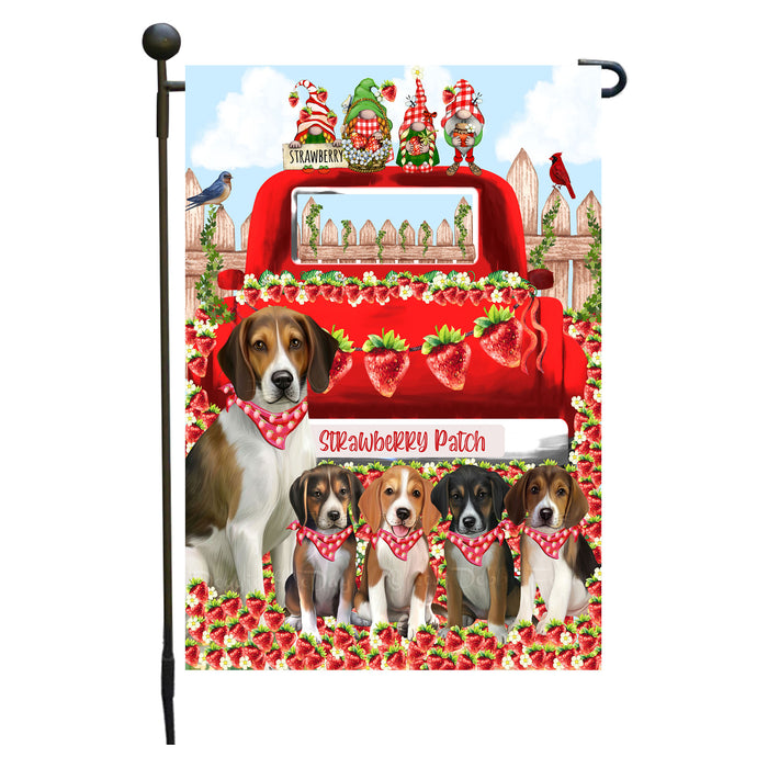 American English Foxhound Dogs Garden Flag: Explore a Variety of Custom Designs, Double-Sided, Personalized, Weather Resistant, Garden Outside Yard Decor, Dog Gift for Pet Lovers