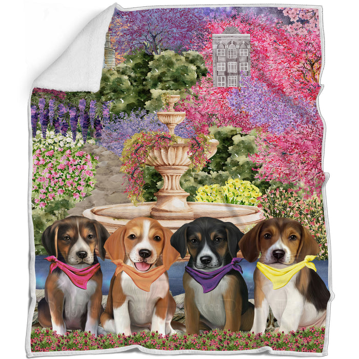 American English Foxhound Blanket: Explore a Variety of Custom Designs, Bed Cozy Woven, Fleece and Sherpa, Personalized Dog Gift for Pet Lovers