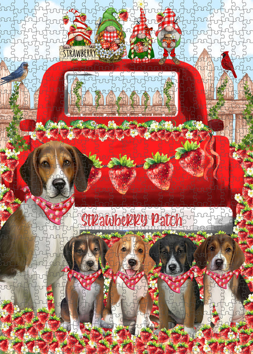 American English Foxhound Jigsaw Puzzle: Explore a Variety of Designs, Interlocking Puzzles Games for Adult, Custom, Personalized, Gift for Dog and Pet Lovers