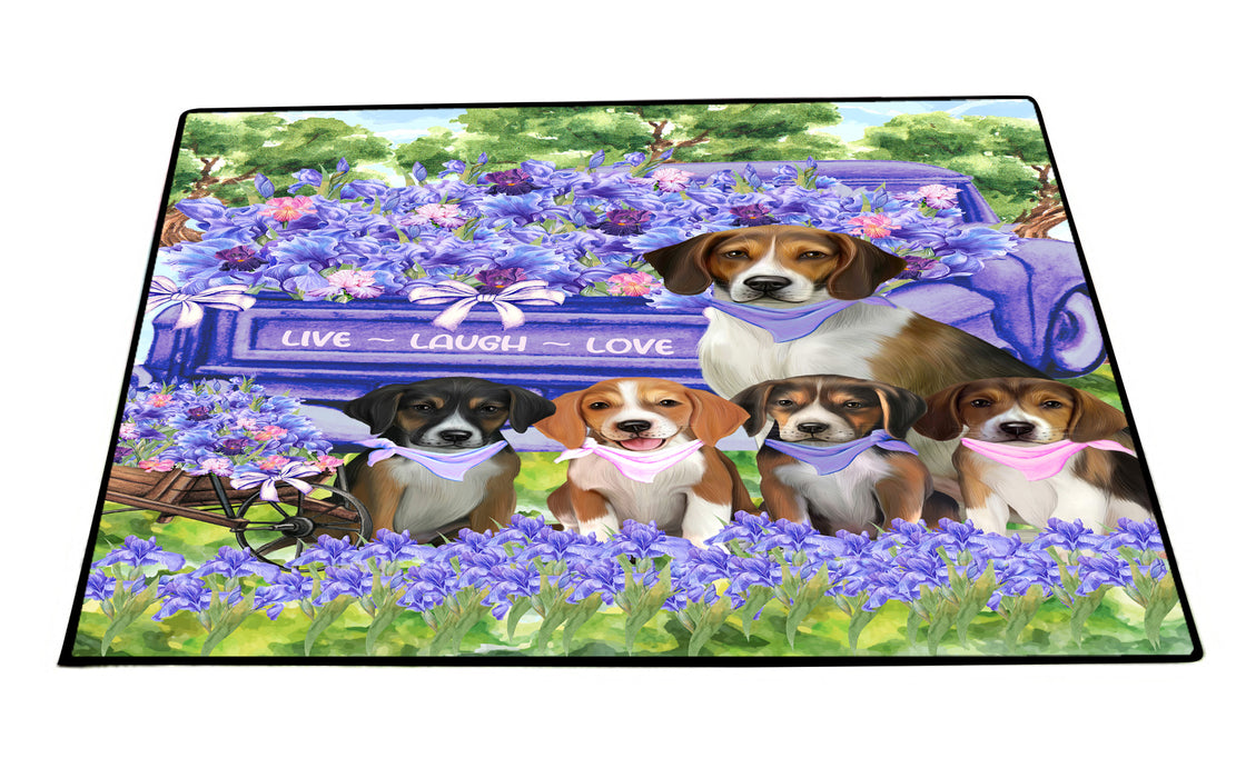 American English Foxhound Floor Mat and Door Mats, Explore a Variety of Designs, Personalized, Anti-Slip Welcome Mat for Outdoor and Indoor, Custom Gift for Dog Lovers