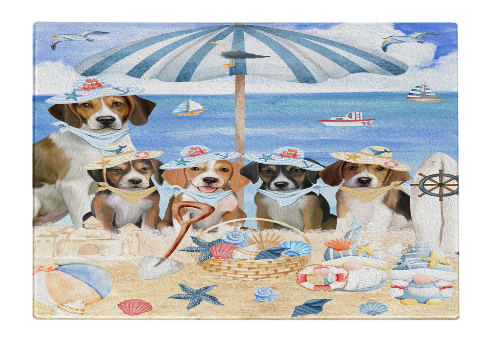 American English Foxhound Tempered Glass Cutting Board: Explore a Variety of Custom Designs, Personalized, Scratch and Stain Resistant Boards for Kitchen, Gift for Dog and Pet Lovers