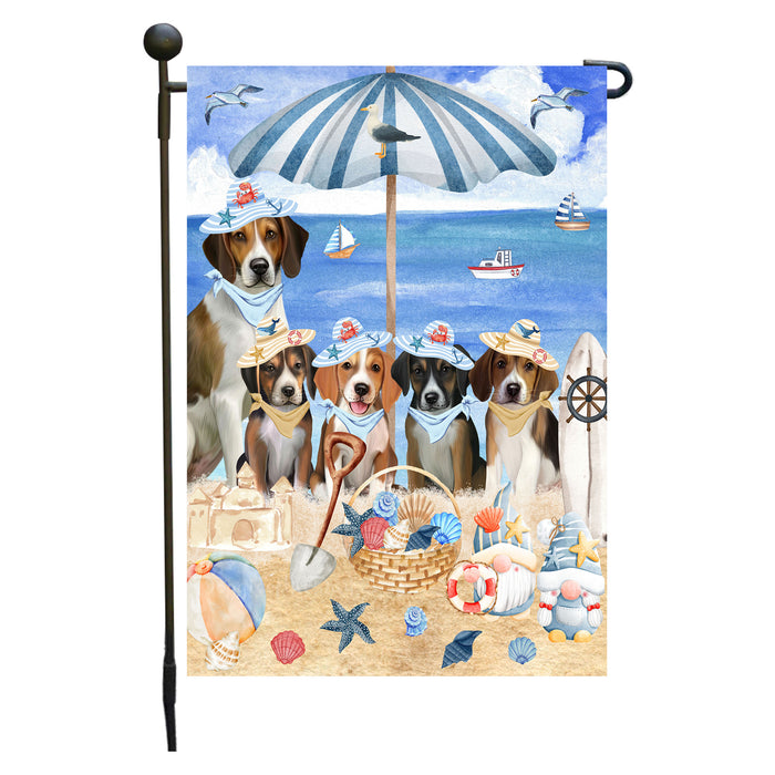 American English Foxhound Dogs Garden Flag, Double-Sided Outdoor Yard Garden Decoration, Explore a Variety of Designs, Custom, Weather Resistant, Personalized, Flags for Dog and Pet Lovers