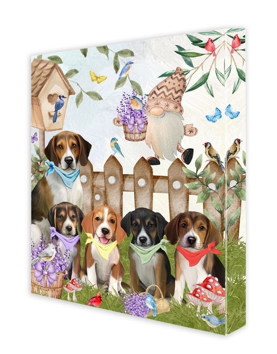 American English Foxhound Dogs Canvas: Explore a Variety of Personalized Designs, Custom, Digital Art Wall Painting, Ready to Hang Room Decor, Gift for Pet Lovers
