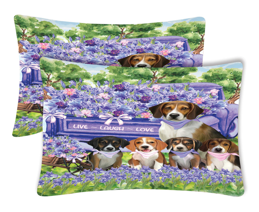 American English Foxhound Pillow Case, Explore a Variety of Designs, Personalized, Soft and Cozy Pillowcases Set of 2, Custom, Dog Lover's Gift