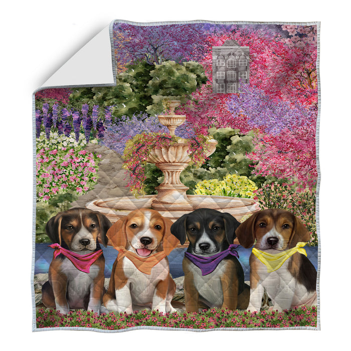 American English Foxhound Quilt: Explore a Variety of Designs, Halloween Bedding Coverlet Quilted, Personalized, Custom, Dog Gift for Pet Lovers
