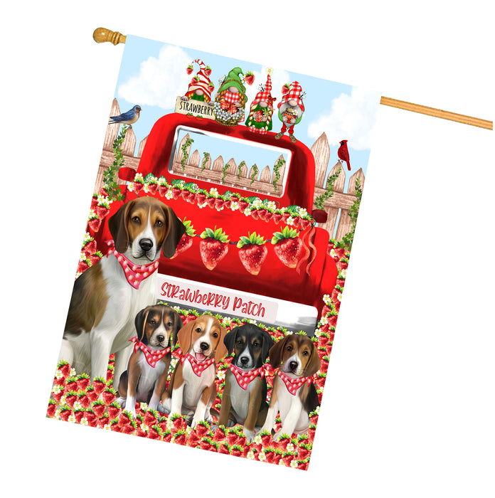 American English Foxhound Dogs House Flag: Explore a Variety of Custom Designs, Double-Sided, Personalized, Weather Resistant, Home Outside Yard Decor, Dog Gift for Pet Lovers