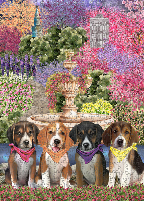 American English Foxhound Jigsaw Puzzle: Explore a Variety of Designs, Interlocking Halloween Puzzles for Adult, Custom, Personalized, Pet Gift for Dog Lovers