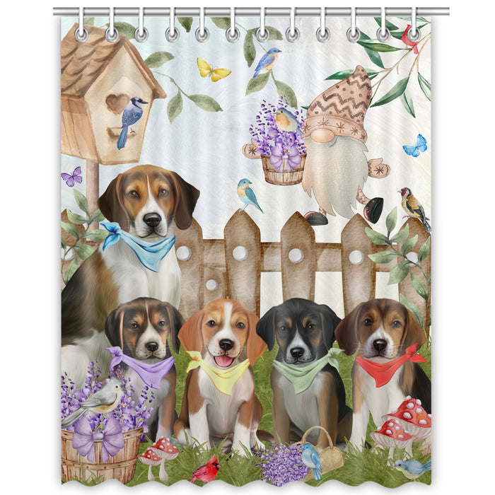 American English Foxhound Shower Curtain, Personalized Bathtub Curtains for Bathroom Decor with Hooks, Explore a Variety of Designs, Custom, Pet Gift for Dog Lovers
