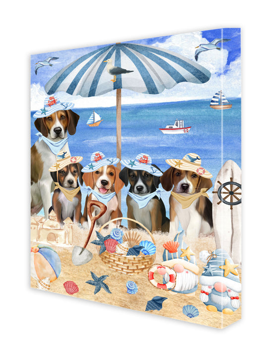 American English Foxhound Dogs Canvas: Explore a Variety of Designs, Custom, Personalized, Digital Art Wall Painting, Ready to Hang Room Decor, Gift for Pet Lovers