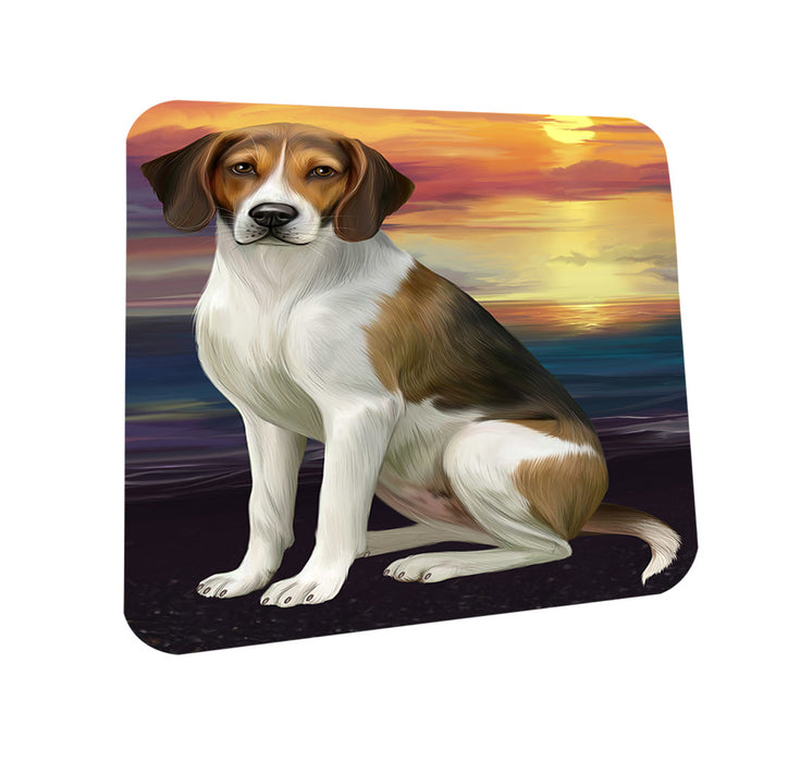 Sunset American English Foxhound Dog Coasters Set of 4 CST57097