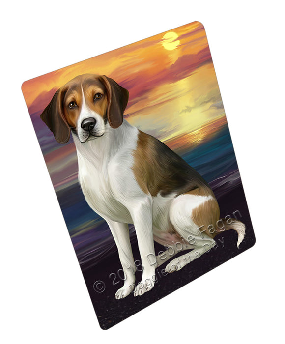 Sunset American English Foxhound Dog Mini Magnet MAG76721