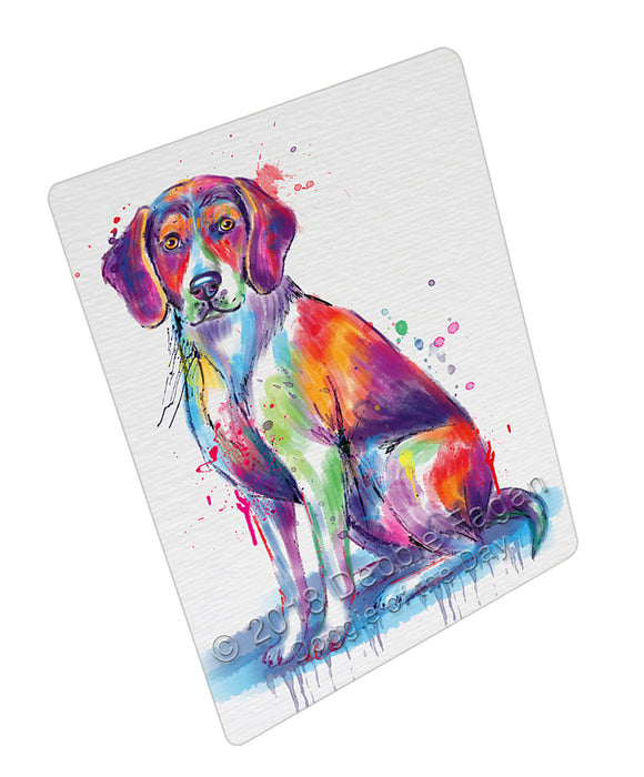 Watercolor American English Foxhound Dog Blanket BLNKT134967