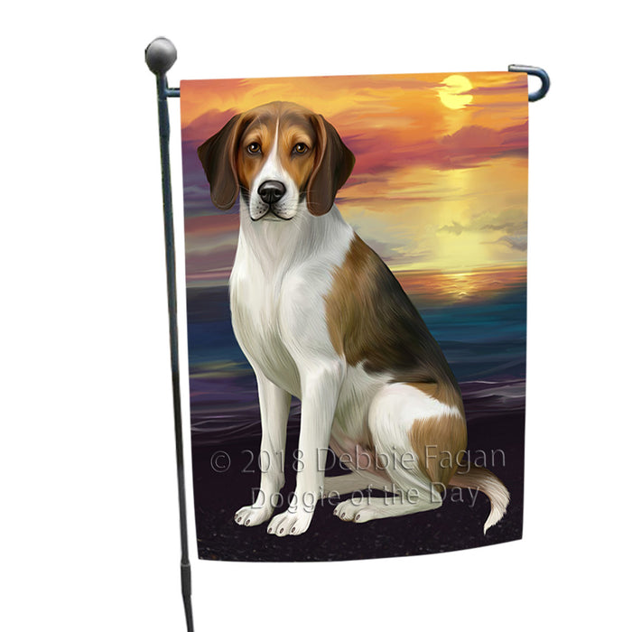 Sunset American English Foxhound Dog Garden Flag GFLG65107