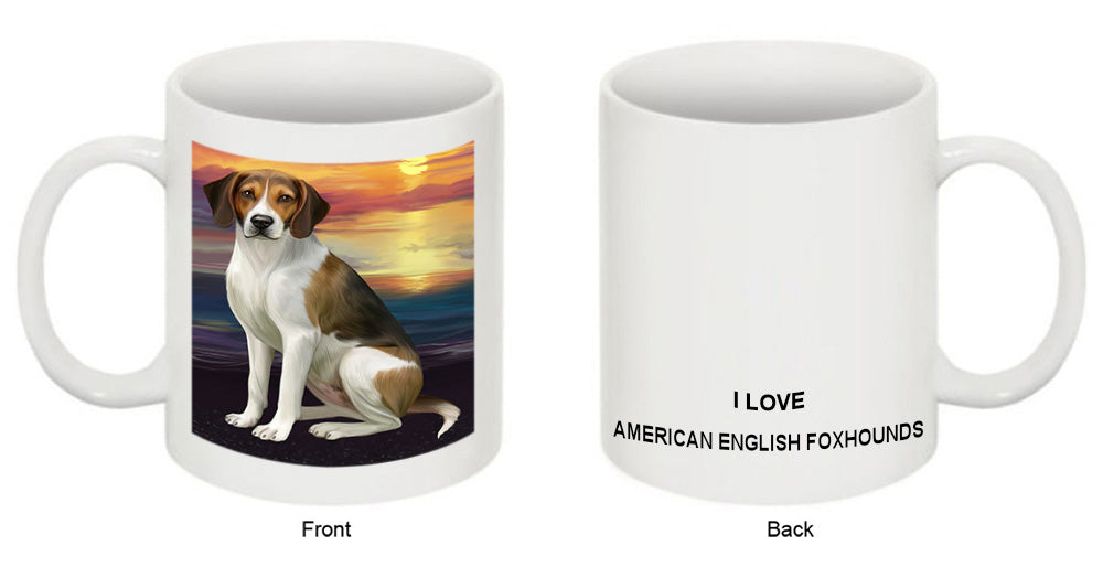 Sunset American English Foxhound Dog Coffee Mug MUG52537