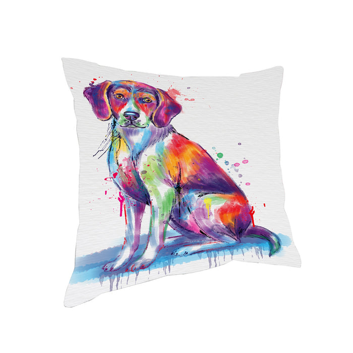 Watercolor American English Foxhound Dog Pillow PIL83720