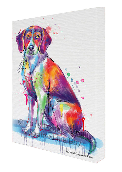 Watercolor American English Foxhound Dog Canvas Print Wall Art Décor CVS137114