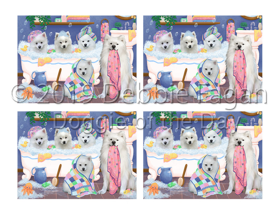 Rub A Dub Dogs In A Tub American Eskimo Dogs Placemat