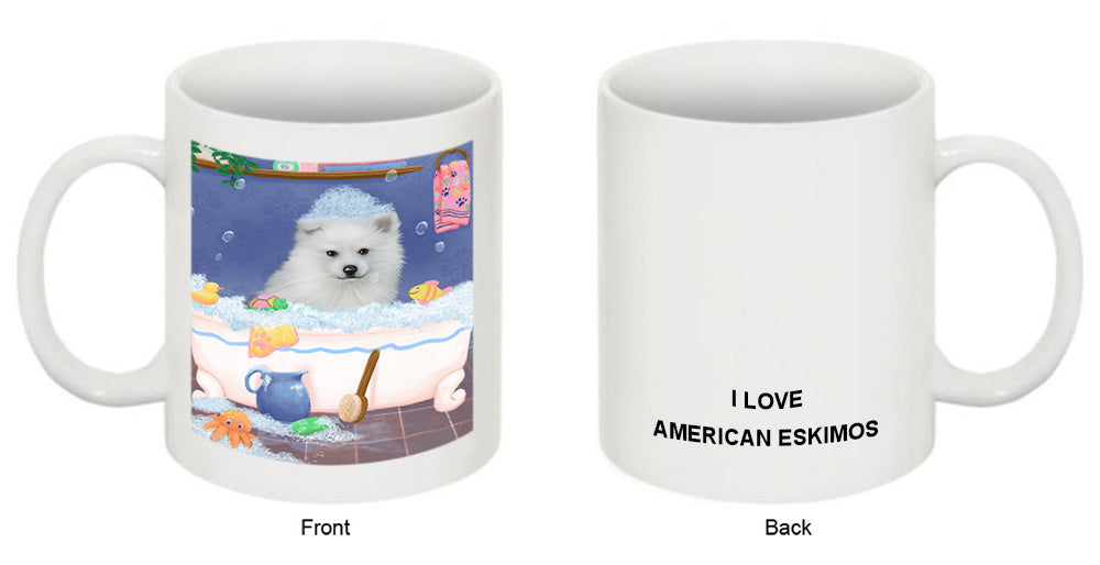 Rub A Dub Dog In A Tub American Eskimo Dog Coffee Mug MUG52686