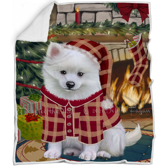 The Stocking was Hung American Eskimo Dog Blanket BLNKT115878