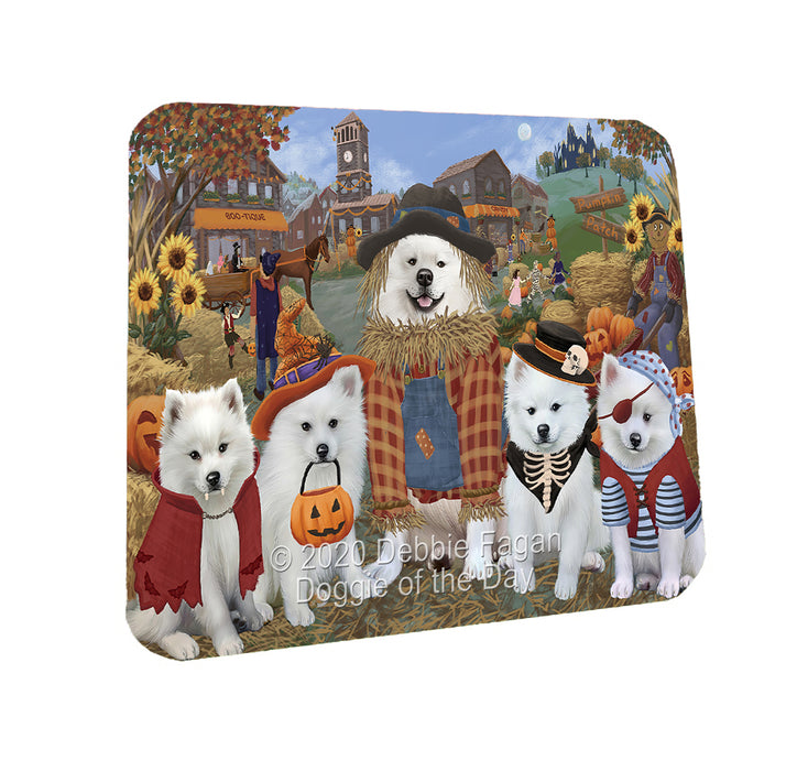 Halloween 'Round Town American Eskimo Dogs Coasters Set of 4 CSTA57899
