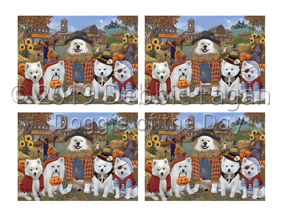 Halloween 'Round Town American Eskimo Dogs Placemat