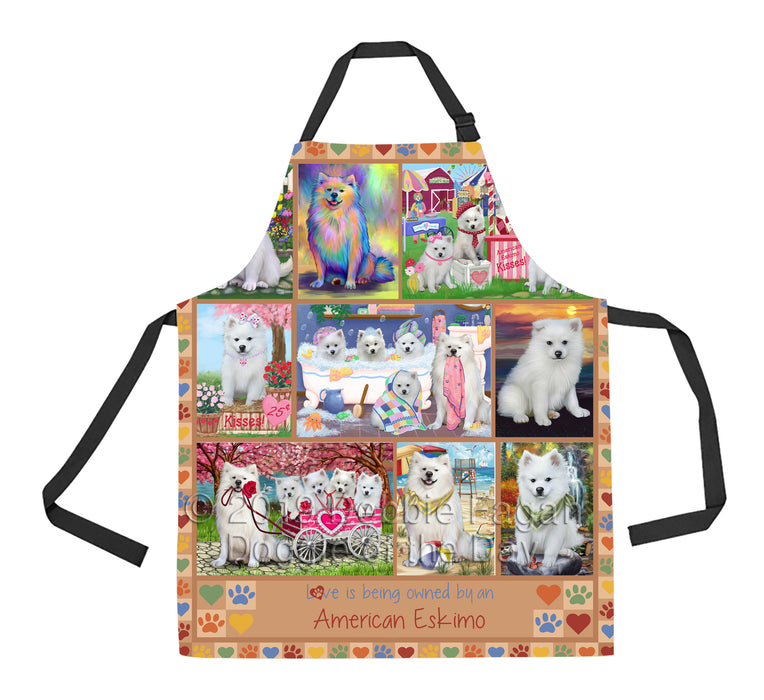 Love is Being Owned American Eskimo Dog Beige Apron