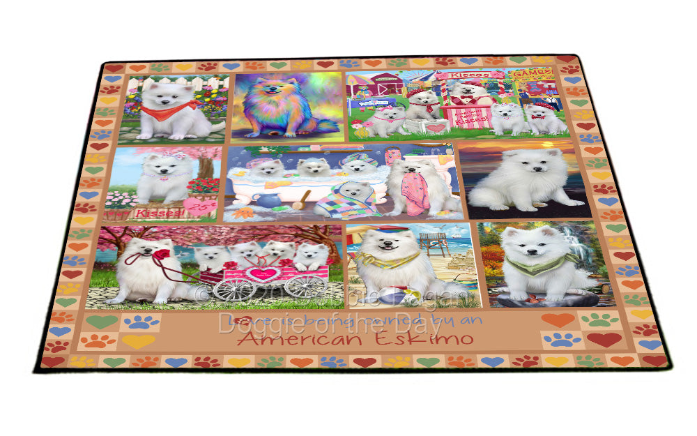 Love is Being Owned American Eskimo Dog Beige Floormat FLMS55006