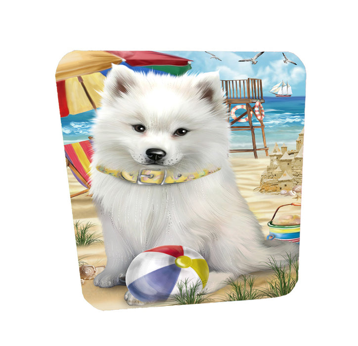Pet Friendly Beach American Eskimos Dog Coasters Set of 4 CSTA58117