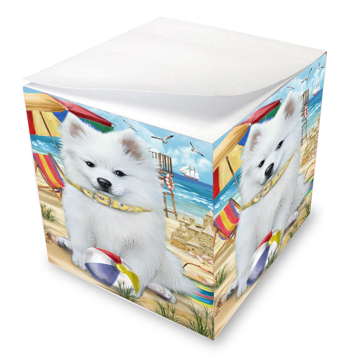 Pet Friendly Beach American Eskimos Dog Note Cube NOC-DOTD-A57159