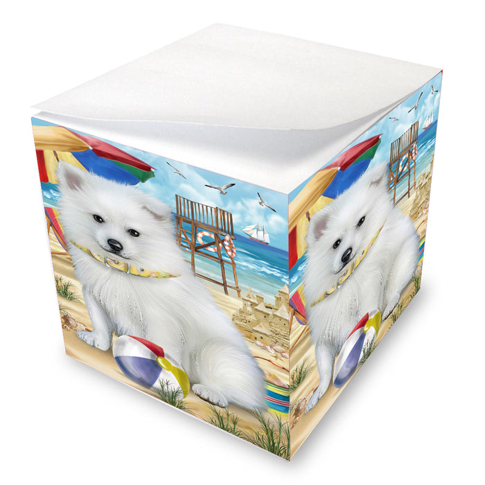 Pet Friendly Beach American Eskimos Dog Note Cube NOC-DOTD-A57160