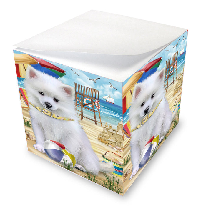 Pet Friendly Beach American Eskimos Dog Note Cube NOC-DOTD-A57161
