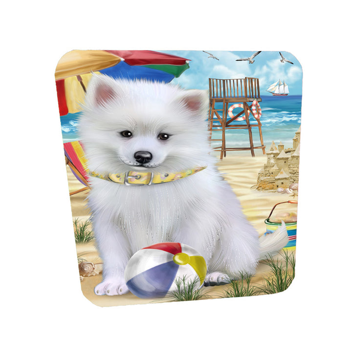 Pet Friendly Beach American Eskimos Dog Coasters Set of 4 CSTA58120
