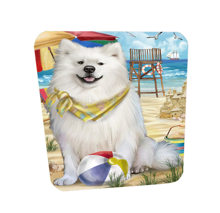 Pet Friendly Beach American Eskimos Dog Coasters Set of 4 CSTA58121