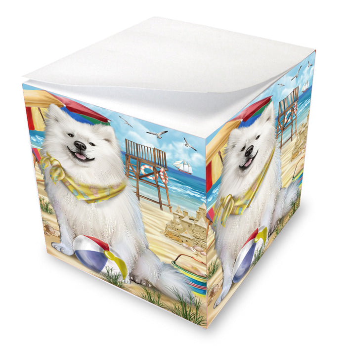 Pet Friendly Beach American Eskimos Dog Note Cube NOC-DOTD-A57162