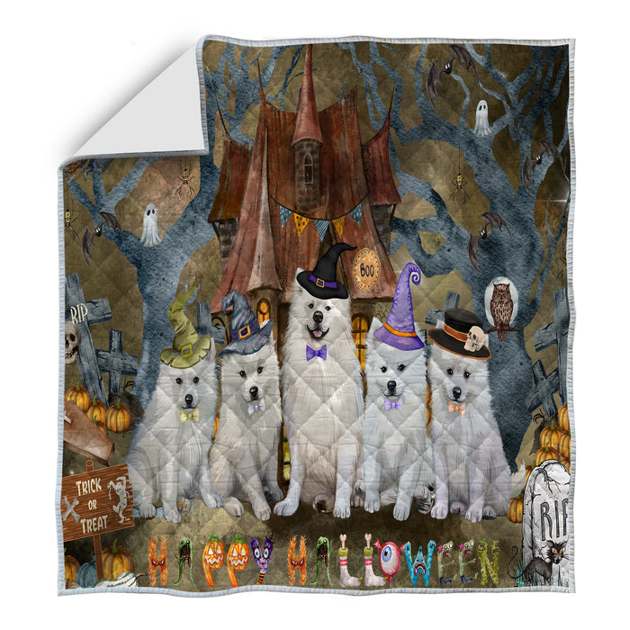 American Eskimo Quilt: Explore a Variety of Personalized Designs, Custom, Bedding Coverlet Quilted, Pet and Dog Lovers Gift