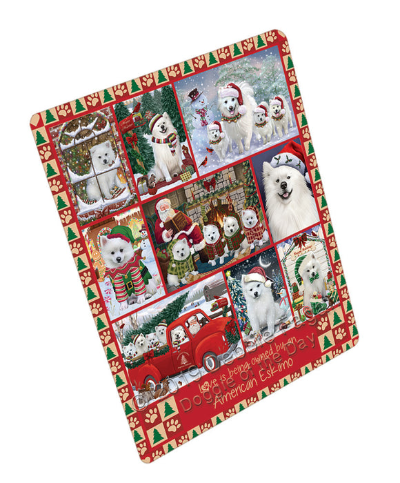 Love is Being Owned Christmas American Eskimo Dogs Refrigerator / Dishwasher Magnet RMAG107664