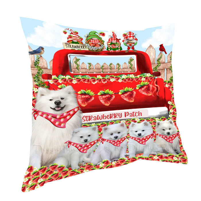 American Eskimo Pillow: Cushion for Sofa Couch Bed Throw Pillows, Personalized, Explore a Variety of Designs, Custom, Pet and Dog Lovers Gift
