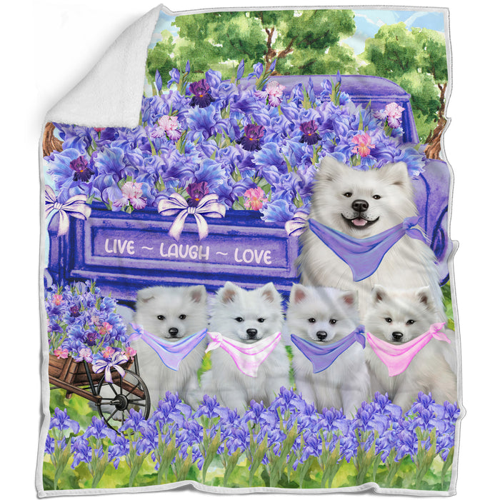 American Eskimo Blanket: Explore a Variety of Designs, Custom, Personalized, Cozy Sherpa, Fleece and Woven, Dog Gift for Pet Lovers