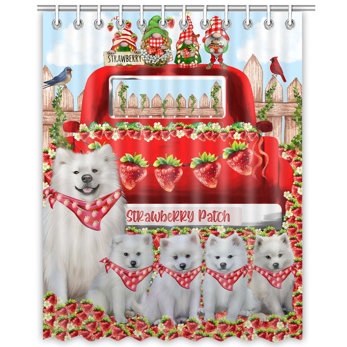 American Eskimo Shower Curtain, Explore a Variety of Custom Designs, Personalized, Waterproof Bathtub Curtains with Hooks for Bathroom, Gift for Dog and Pet Lovers